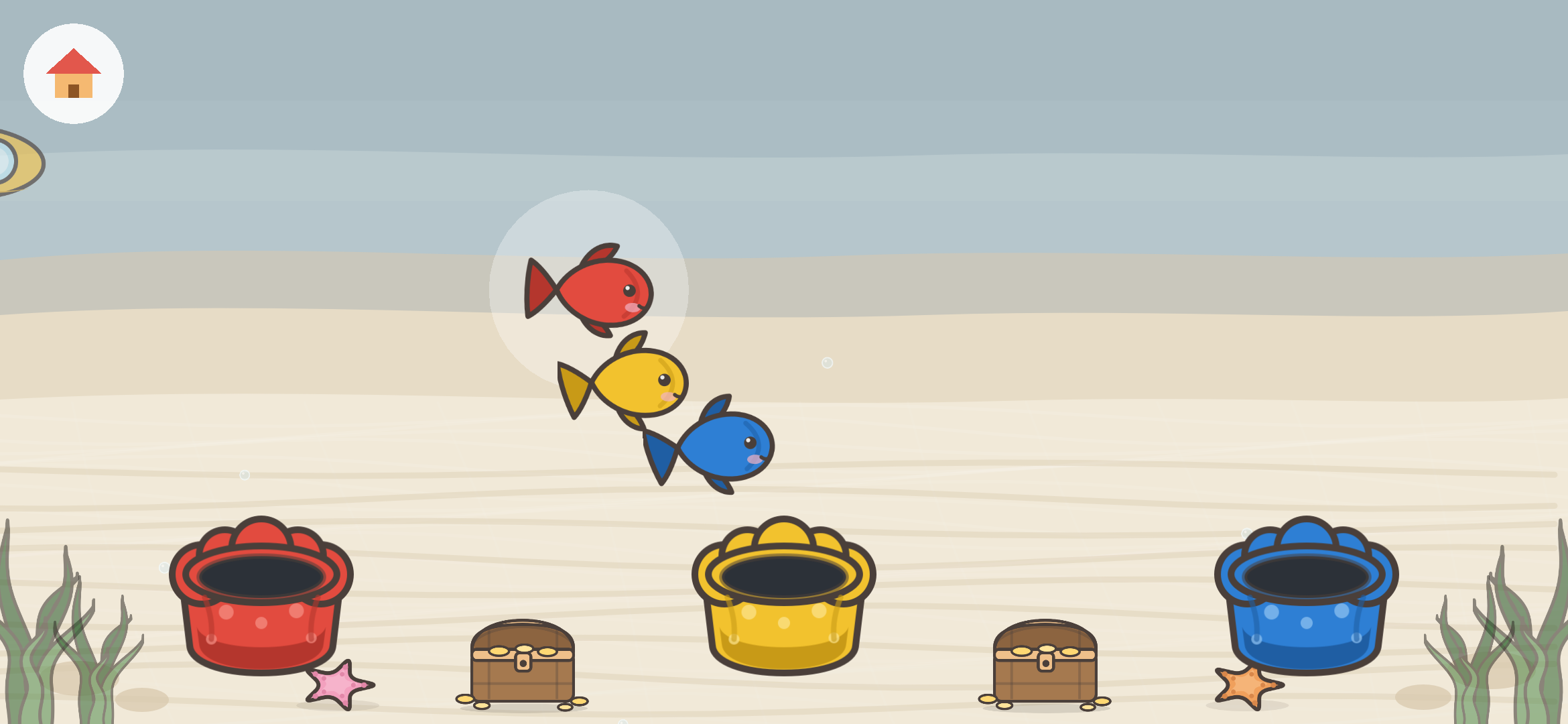 Sorting fish by colour