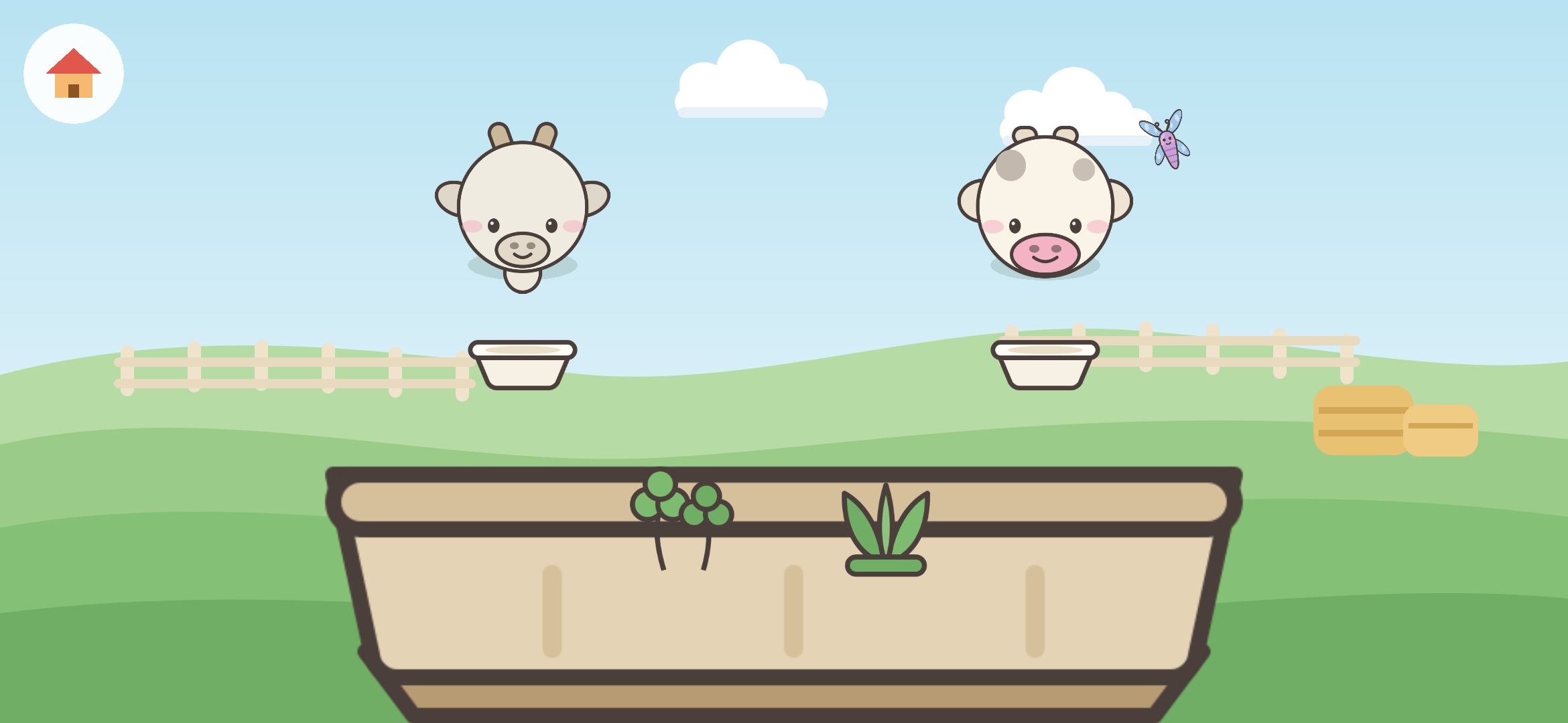 Feeding the farm animals