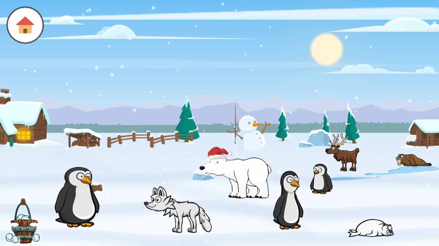 A snowball game in the arctic