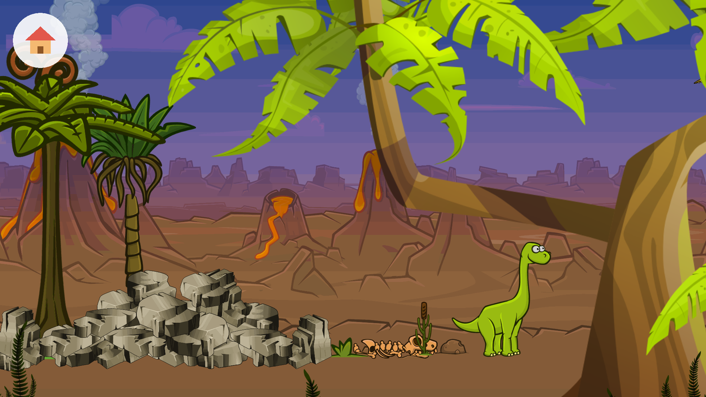 Stacking stones for a dinosaur